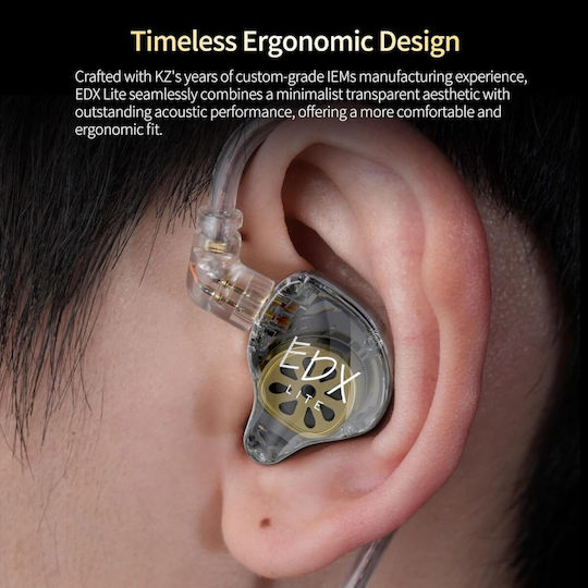 KZ In Ear In-ear Headphones Edx with Bluetooth Transparent
