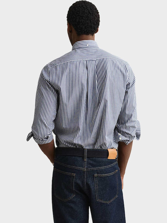 Long Sleeve Striped Shirt Blue