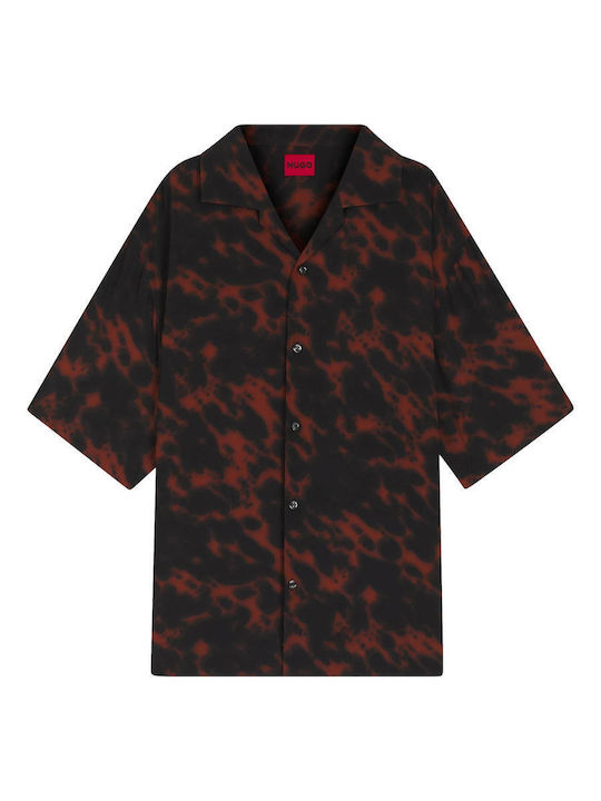 Hugo Espino Short Sleeve Shirt in Wide Line Black