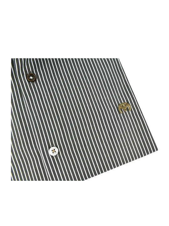 Long Sleeve Shirt in Narrow Fit Anthracite