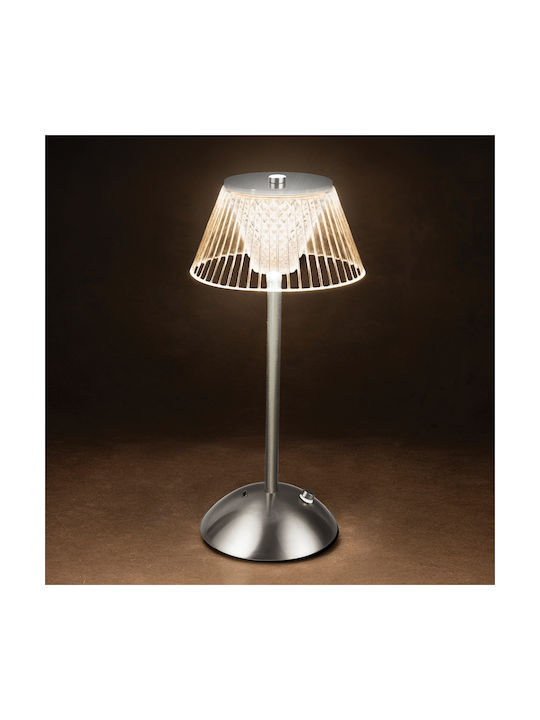 Kooper Kooper Kunststoff Vintage Tischlampe mit Silbernem Hut und Basis