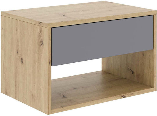 Нощни Шкафчета Pedro Дървени Сиви 2 Бройки 53x35x33см