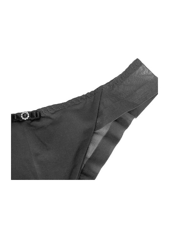 Damen-Slip Brasil Schwarz 8290-Schwarz-L