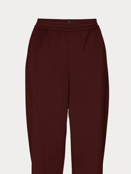 Damen Stoff Capri Hose mit Gummiband in Gerader Bein Stil Lt Port Royale