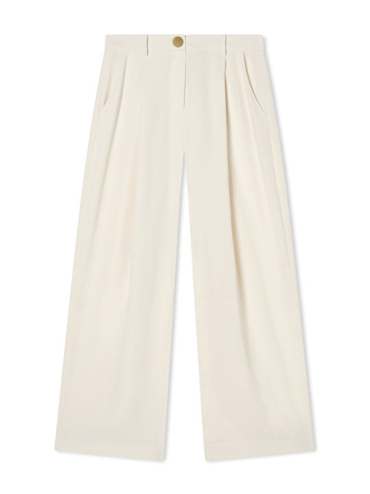 Damen Stoffhose in Regulärer Passform Ecru