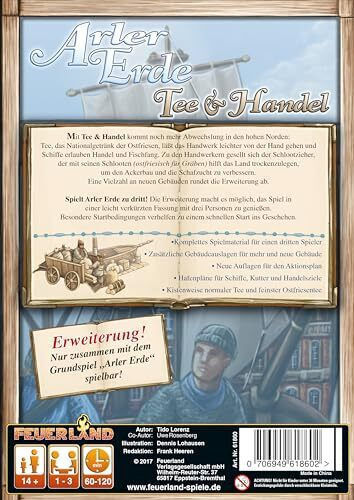 Board Game Arler Earth Tea & Trade Feuerland for 1-3 Players 14+ Years (GER)