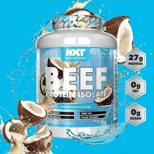 Nxt Nutrition Beef Protein Isolate Gluten Free & Lactose Free with Blue Coconut Flavor 1.8kg