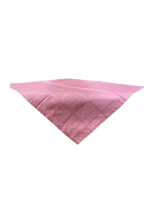 Checkered Tablecloth Set 4 Pieces Pink 55x55cm