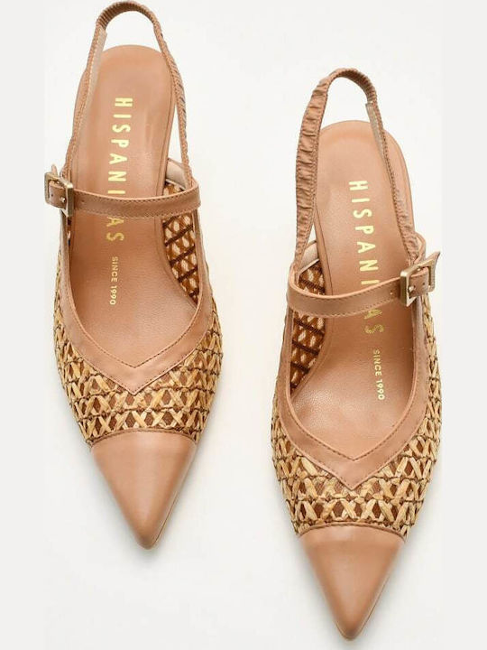 Leather Heels with Medium Heel Brown