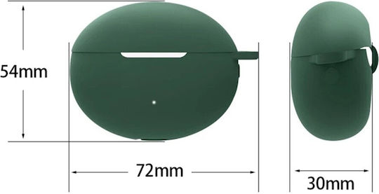 Θήκη Σιλικόνης με Γάντζο σε Πράσινο χρώμα για Huawei FreeBuds 5i
