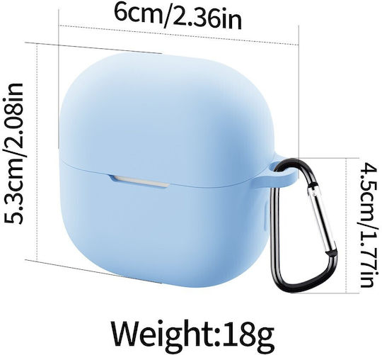 Silicone Case With Hook In Light Blue Colour For Huawei FreeClip 2