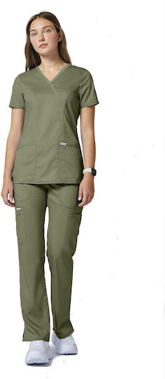 Cherokee WWE610 Female Medical Blouse Green
