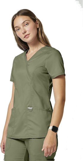 Cherokee WWE610 Female Medical Blouse Green