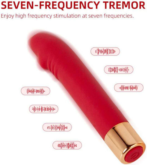 APH Vibrator Mini Ρεαλιστικός Δονητής Κόκκινος