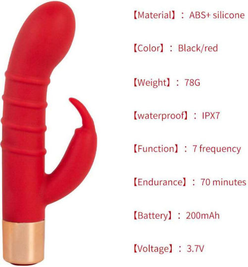 APH Vibrator Mini Διπλός Δονητής Κόκκινος