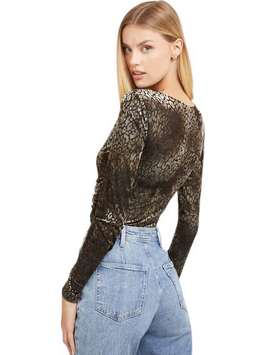 Γυναικείο Κορμάκι Guess W3bp20kbxp0 Λεοπάρ Γυναικείο Κορμάκι Guess W3bp20kbxp0 Λεοπάρ