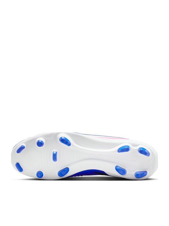 Nike Phantom 6 High Club Football Shoes with Cleats FG/MG Blue