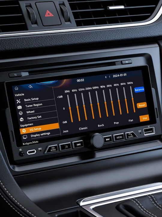 Kruger & Matz Автомобилна Аудио Система (Bluetooth/USB/WiFi/GPS/Apple CarPlay/Android Auto)