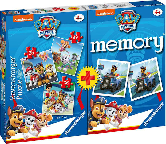 Επιτραπέζιο Παιχνίδι Memory Paw Patrol 4+ Ετών (EN) Ravensburger