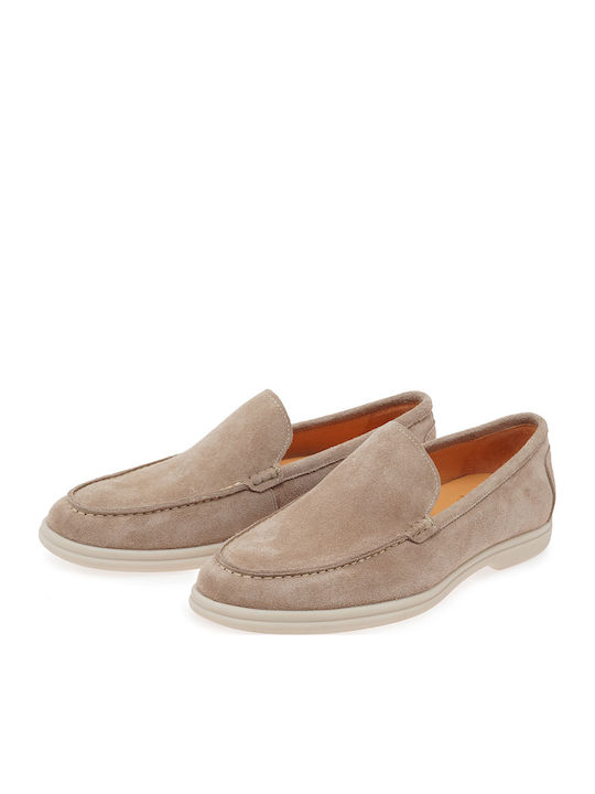 Suede Ανδρικά Loafers σε Μπεζ Χρώμα