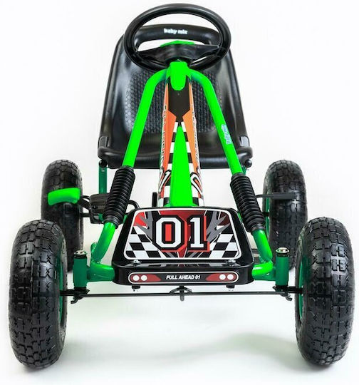 Go Kart Cu Un Loc Cu Pedală Verde Pentru 8+ Ani