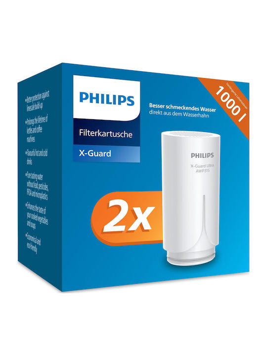 Philips Water Filter Replacement for Faucet X-Guard 2pcs