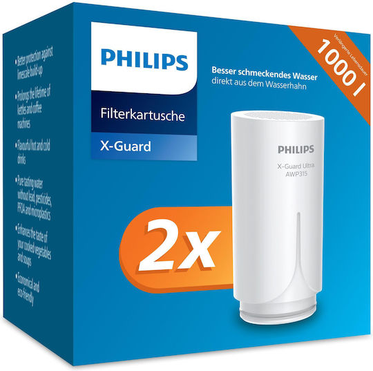 Philips Water Filter Replacement for Faucet X-Guard 2pcs