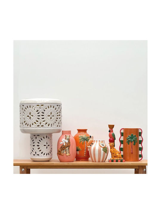 Selected by Pragmatic Decorative Ceramic Orange Vase 17.3x12.4xH23.4cm