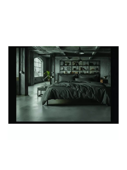 Makis Tselios Home Loft Σετ Σεντόνια King Size 270x290εκ. D.grey (4τμχ)