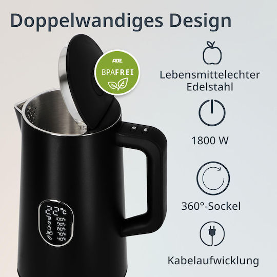 ADE Reisekessel 1.5Es 1800W Schwarz