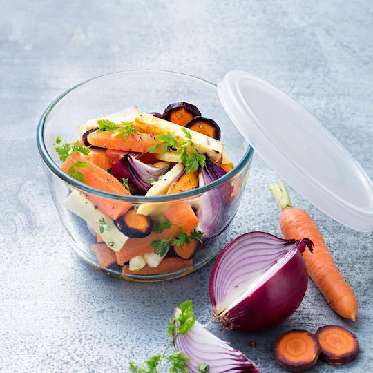 Pyrex C&F Кутия за обяд Стъкло Бял Подходяща за микровълнова фурна 1100мл 1бр
