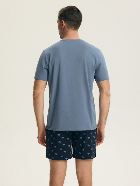 Henderson Summer Men's Pyjama Indigo