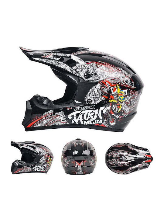 FIXATO Motorradhelm Motocross ECE 22.06