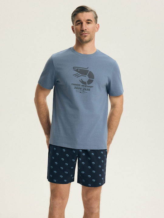 Henderson Summer Men's Pyjama Indigo