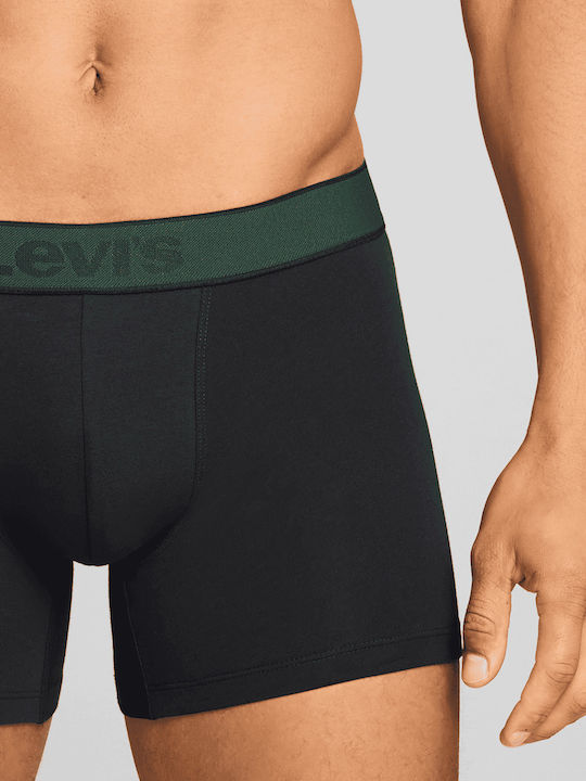 Boxeri pentru Bărbați Green/Black cu Imprimeuri 2 Pack