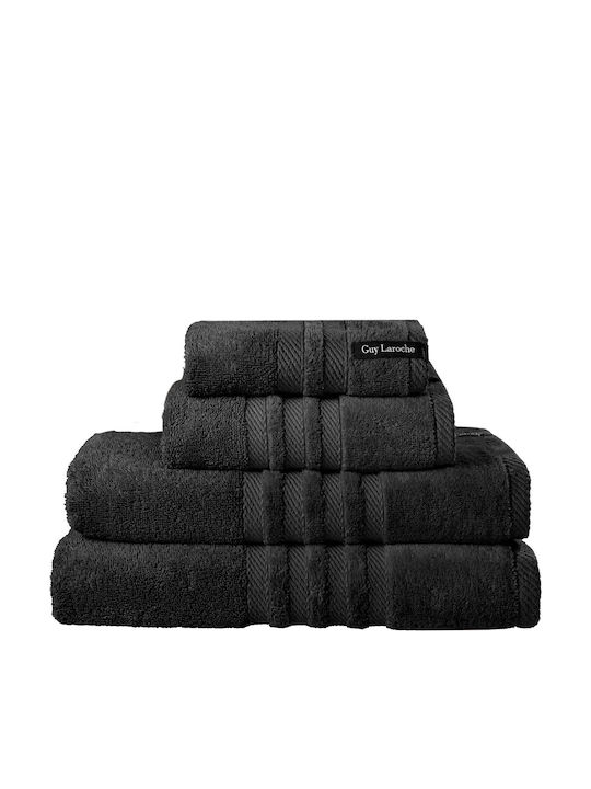 Guy Laroche Badehandtuch Bonus 90x150εκ. Black Gewicht 650gr/m²