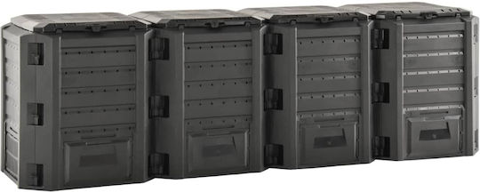 Recipient de Compostare Negru 1600 Litri 1200 L 1