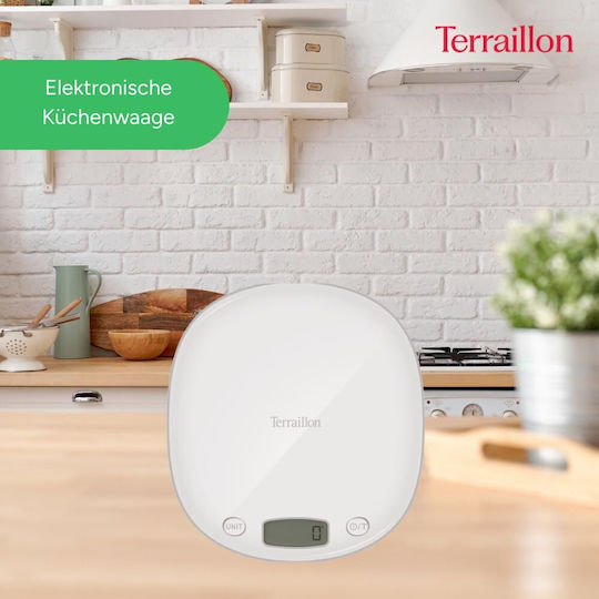Terraillon Macaron TL13691 Ψηφιακή Ζυγαριά Κουζίνας έως 5kg Λευκή
