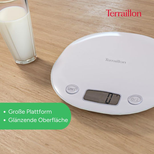 Terraillon Macaron TL13691 Ψηφιακή Ζυγαριά Κουζίνας έως 5kg Λευκή