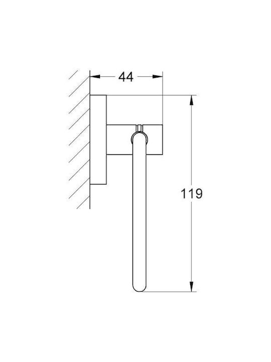 Grohe Essentials Επιτοίχια Χαρτοθήκη Μεταλλική Ασημί