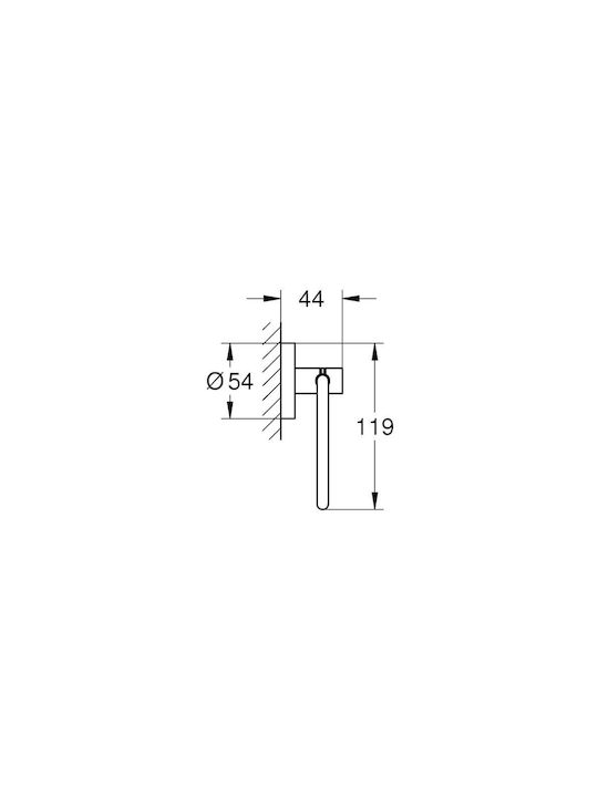 Grohe Essentials Επιτοίχια Χαρτοθήκη Μεταλλική Ασημί
