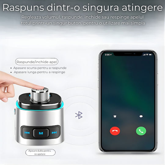 SGTT FM Transmitter Αυτοκινήτου με Bluetooth / MicroSD / USB