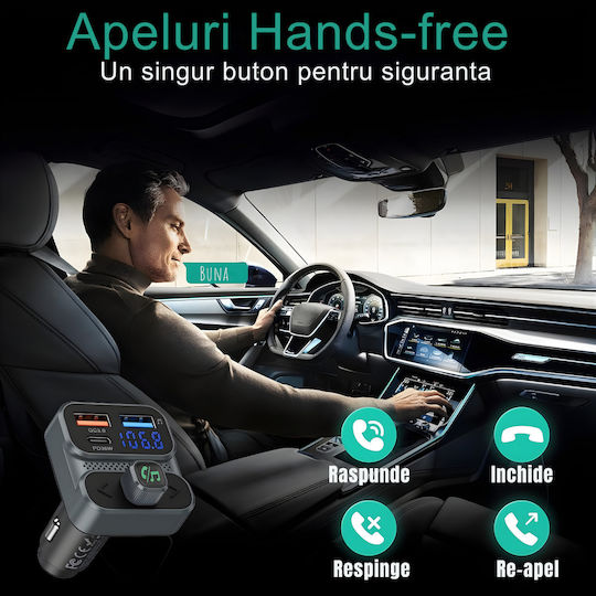 SGTT FM Transmitter Αυτοκινήτου με Bluetooth / USB / MicroSD