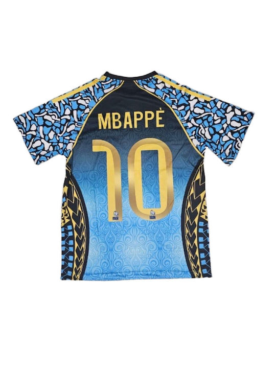 Ποδοσφαιρική Εμφάνιση Mbappe Εθνική Γαλλίας Special Edition Μπλε-χρυσό Balón De Oro Unisex Μπλε Χρυσό Ab111