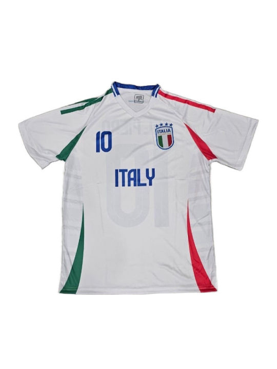 Football Jersey Del Piero Italy National Team 2024-2025 White Balón De Oro White Unisex Ab112