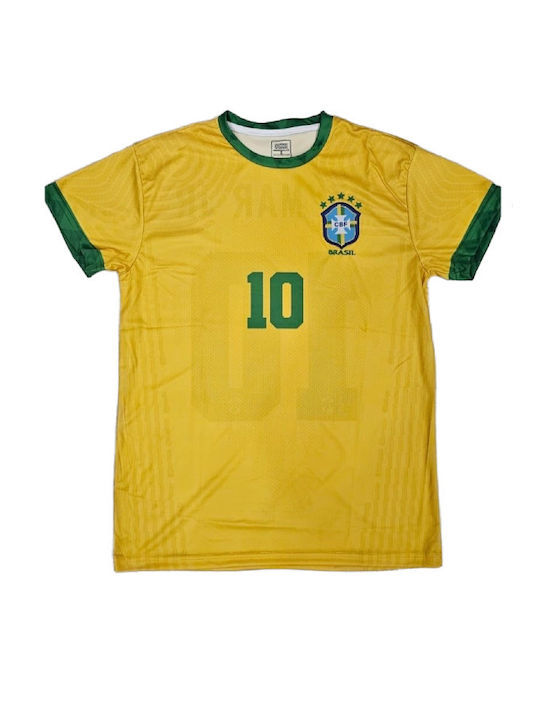 Echipament de Fotbal Neymar Jr Echipa Națională a Braziliei 2025 Galben Balón de Oro Unisex Galben Ab119