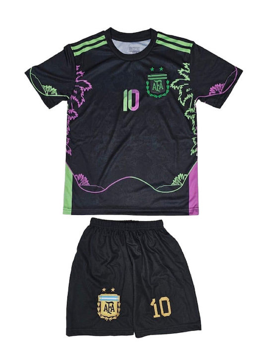 Kids Football Set Messi Argentina National Team Special Neon Edition Black Balón De Oro Unisex Kids Black Ab132