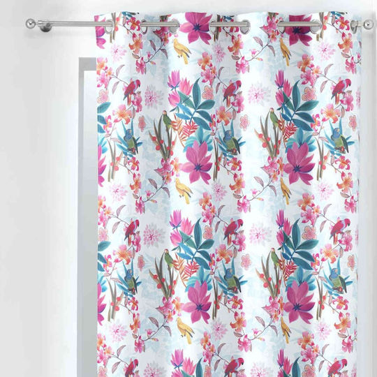 Vorhang mit Grommets L-C Exotic Paradise Rideau Blanc 140x260cm
