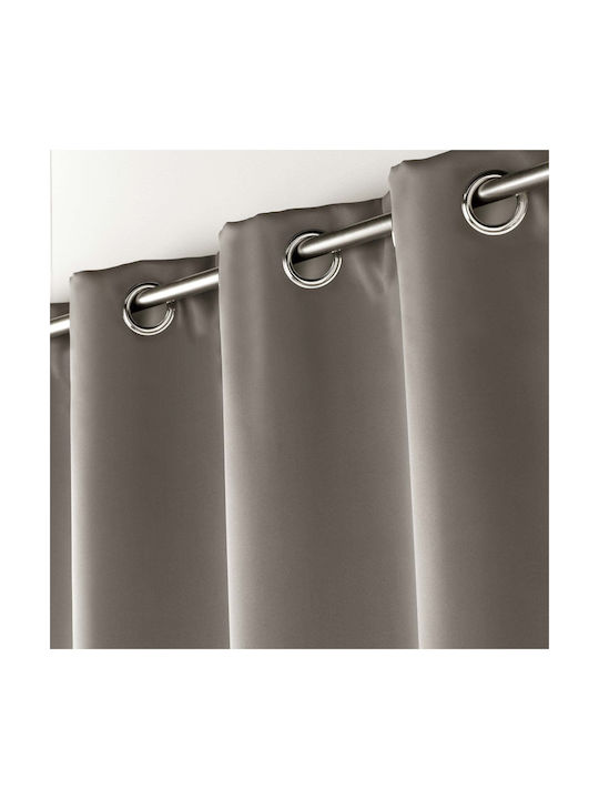 Blackout Curtain with Grommets L-c Occult Gray 135x240cm