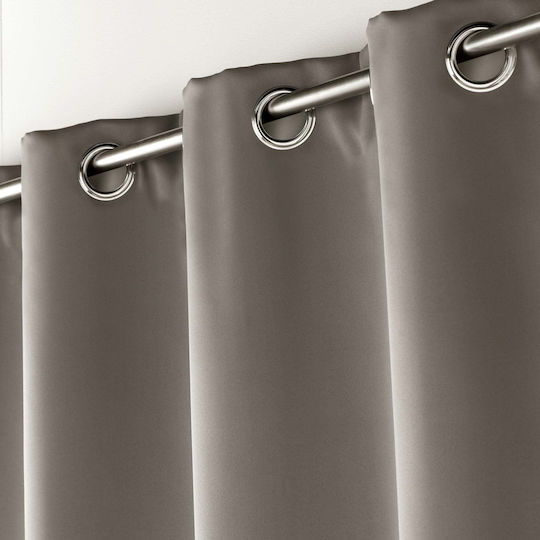 Blackout Curtain with Grommets L-c Occult Gray 135x240cm